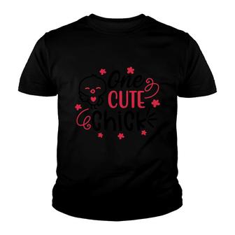 One Cute Chick Red Youth T-shirt | Mazezy