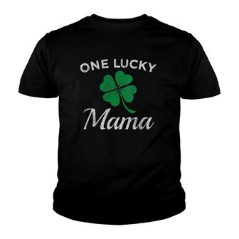 One Lucky Mama - St Patrick's Day Retro Mother Gift Youth T-shirt | Mazezy