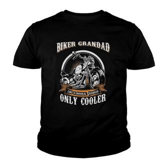Only Cool Grandad Rides Motorcycles Rider Gift Youth T-shirt - Thegiftio UK
