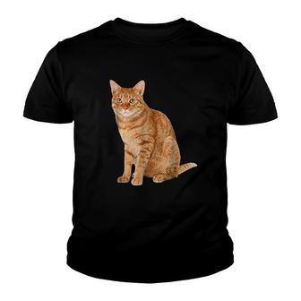 Orange Tabby Cat Youth T-shirt | Mazezy