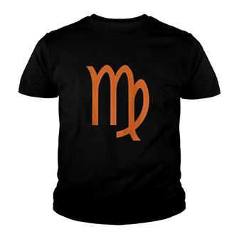 Orange Virgo Symbol Youth T-shirt | Mazezy