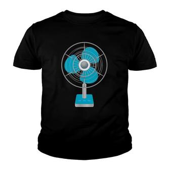 Oscillating Fan Hot Weather Youth T-shirt | Mazezy