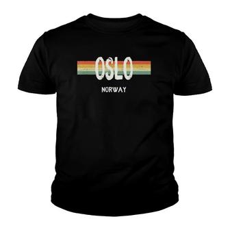Oslo Norway Vintage Retro 1980S Style Youth T-shirt | Mazezy