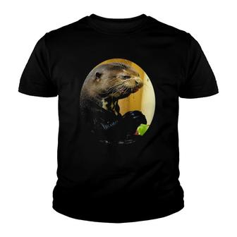Otter Eating Watermelon Save Wildlife Youth T-shirt - Thegiftio UK