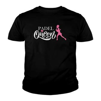 Padel Queen Women's Paddle Tennis Funny Gift Idea Youth T-shirt | Mazezy