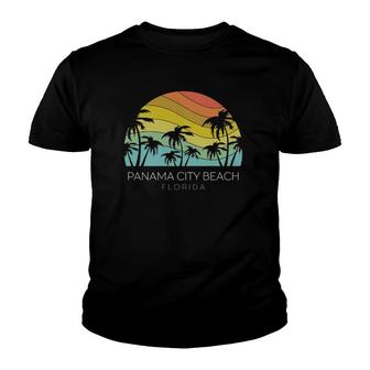 Panama City Beach Florida Retro Souvenir Summer Keys Surf Youth T-shirt | Mazezy DE