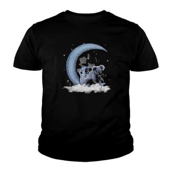Panda Christmas Colors, Panda Sleeping With Moon , Crescent Moon Youth T-shirt | Mazezy