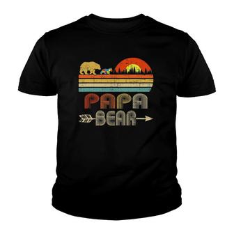 Papa Bear Bear Autism Awareness Puzzle Piece Youth T-shirt | Mazezy