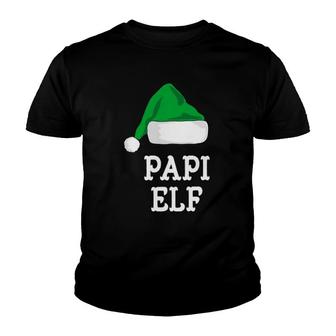 Papi Elf Christmas Matching Family Group Xmas Gift Youth T-shirt | Mazezy