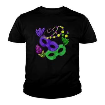 Parade Beads Carnival Masquerade Women Gift Mardi Gras Youth T-shirt | Mazezy