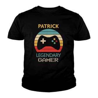 Patrick Name Gift - Personalized Legendary Gamer Youth T-shirt | Mazezy