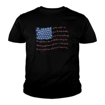Patriotic Flag Star Spangled Banner Stripes Youth T-shirt | Mazezy