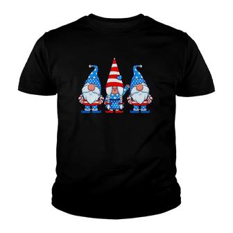 Patriotic Gnomes 4Th Of July Usa American Flag Cute Gnome Youth T-shirt | Mazezy