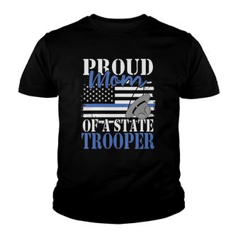 Patriotic Mom Of A State Police Officer V2 Youth T-shirt - Thegiftio UK