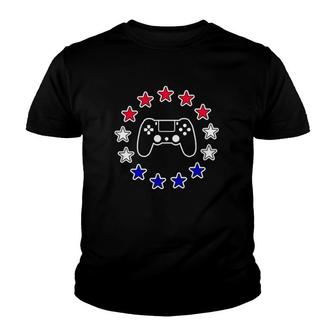 Patriotic Ps Controller Gaming Player Youth T-shirt | Mazezy