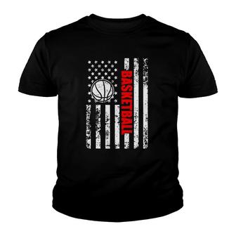 Patriotic Us American Flag Basketball Youth T-shirt | Mazezy