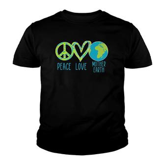 Peace Love Mother Earth Tie Dye Save The Planet Earth Day Youth T-shirt | Mazezy