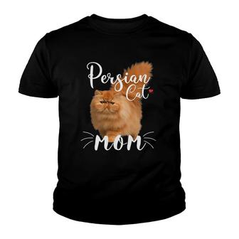 Persian Cat Mom Female Cat Owner Persian Kitty Youth T-shirt | Mazezy
