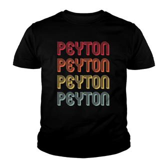 Peyton Gift Name Personalized Funny Retro Vintage Birthday Youth T-shirt | Mazezy