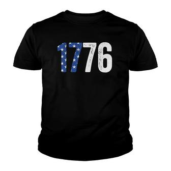 Philadelphia Usa Flag 4Th Of July 1776 Patriotic Pride Gift Youth T-shirt | Mazezy