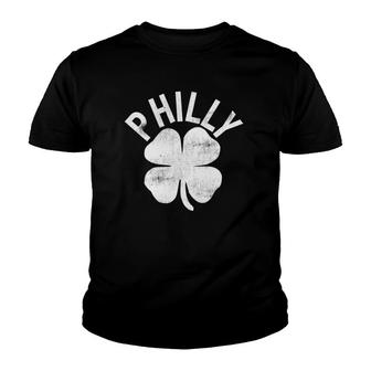 Philly St Patrick's Day Philadelphia Irish Clover Matching Youth T-shirt | Mazezy