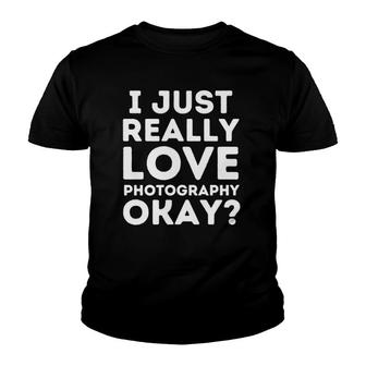 Photography Lover Fashion Photography Wedding Photographer Youth T-shirt | Mazezy
