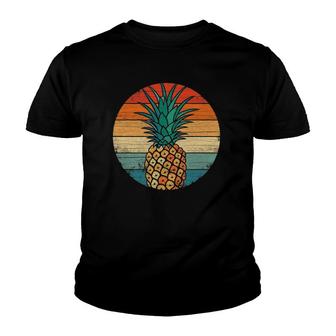 Pineapple Retro Vintage Distressed Women Men Summer Youth T-shirt | Mazezy