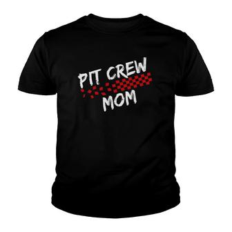 Pit Crew Mom Hosting Race Car Birthday Parties Youth T-shirt | Mazezy