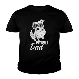 Pitbull Dad Funny Cool Tee Dogs Lover Pit Bull Daddy Gifts Youth T-shirt | Mazezy