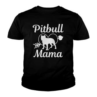 Pitbull Mama Pitbull Mom Funny Cute Dog Mother's Day Gift Youth T-shirt | Mazezy