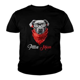 Pittie Mom Design For Pitbull Dog Lovers Mother's Day Youth T-shirt | Mazezy