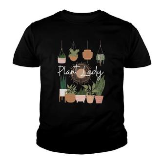 Plant Lady Mom Succulent Garden Flower Youth T-shirt | Mazezy