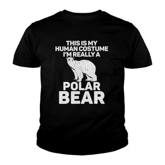 Polar Bear Polar Bear Costume Disguise Youth T-shirt | Mazezy