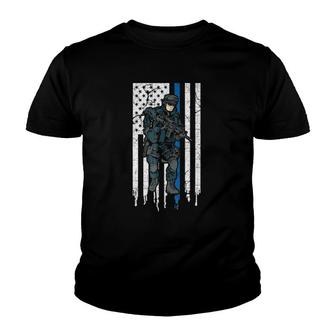 Police Swat Team Tactical Officer Youth T-shirt | Mazezy
