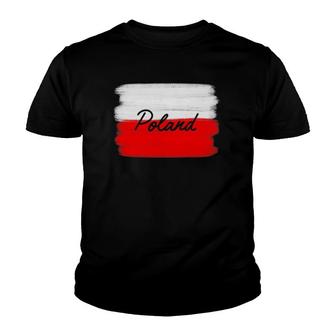 Polish Flag Poland Patriotic Colors Great Heritage Youth T-shirt | Mazezy