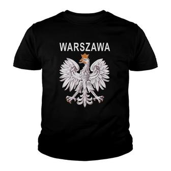 Polska Warszawa City Polish Eagle Youth T-shirt | Mazezy AU
