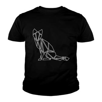 Polygon Fox Forest Animal Geometric Polygon Minimalist Youth T-shirt | Mazezy
