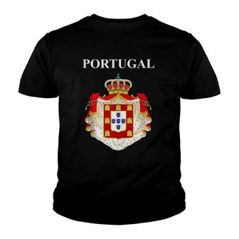 Portugal Historical Coat Of Arms Heraldry Youth T-shirt | Mazezy