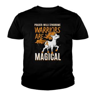 Prader Willi Syndrome Prader Labhart Willi Fanconi Unicorn Youth T-shirt | Mazezy