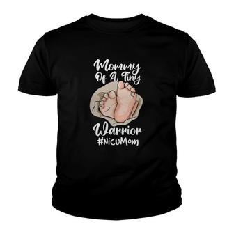 Preemie & Nicu Mom Tiny Warrior Proud Mommy Baby Birth Day Youth T-shirt | Mazezy