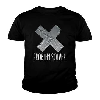 Problem Solver Lazy Husband Funny Duct Tape Father's Day Gift Youth T-shirt | Mazezy