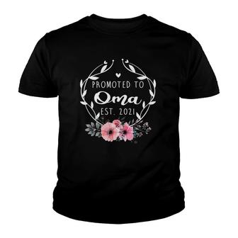 Promoted To Oma Est 2021 Mother's Day New Grandma Youth T-shirt | Mazezy