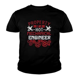 Property Of Hot Mechanical Engineer Youth T-shirt | Mazezy