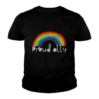 Proud Ally Rainbow Lgbt Pride Youth T-shirt | Mazezy