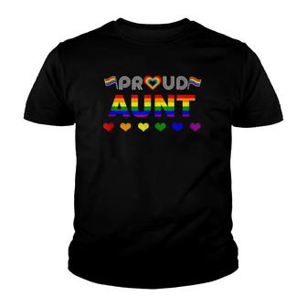 Proud Aunt Rainbow Lgbt Gay Pride Month Lgbt Youth T-shirt | Mazezy