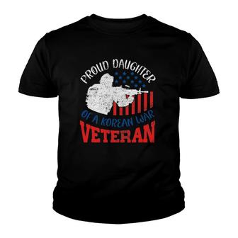 Proud Daughter Of A Korean War Veteran Usa Soldier Dad Mom Youth T-shirt | Mazezy