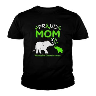 Proud Elephant Mom Mitochondrial Disease Awareness Youth T-shirt | Mazezy