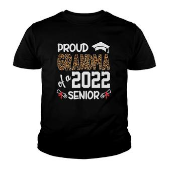 Proud Grandma Of A Class Of 2022 Senior Leopard Gift Youth T-shirt | Mazezy