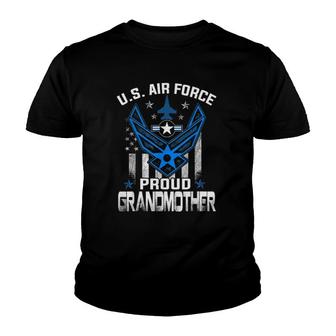Proud Grandmother US Air Force Stars Air Force Family Youth T-shirt | Mazezy