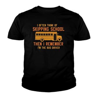 Proud Im The Bus Driver Funny School Bus Driver Youth T-shirt - Thegiftio UK